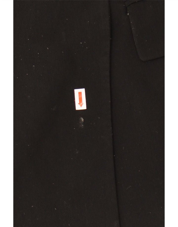 ZARA Chaqueta Blazer De Doble Botonadura Para Mujer UK 10 Small Poliéster Negro