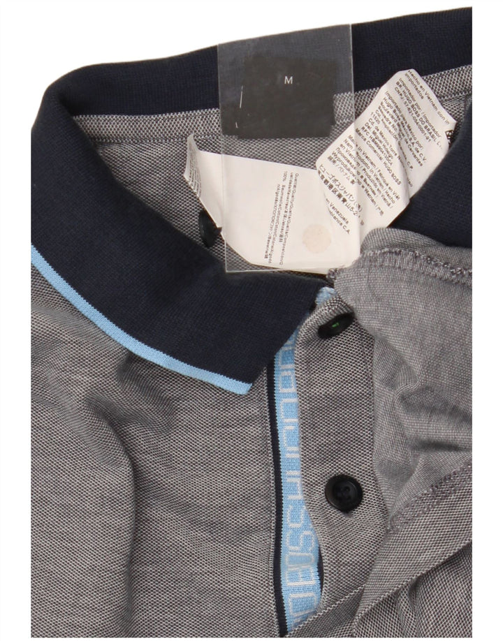 Hugo Boss Hombre Polo Polo De Algodón Color Block Gris Medio