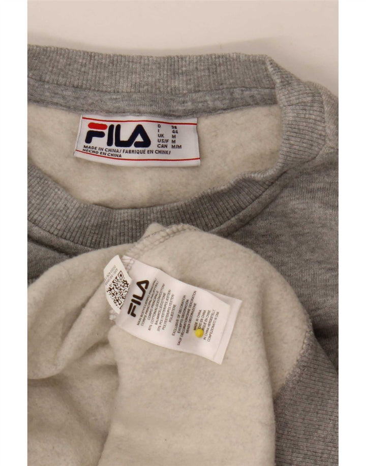 Fila Sudadera para mujer Jumper UK 44 Algodón moteado gris medio