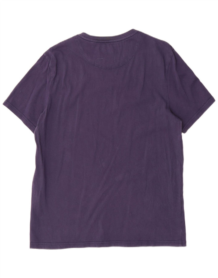 LYLE & SCOTT Camiseta para hombre Top Large Azul marino Algodón