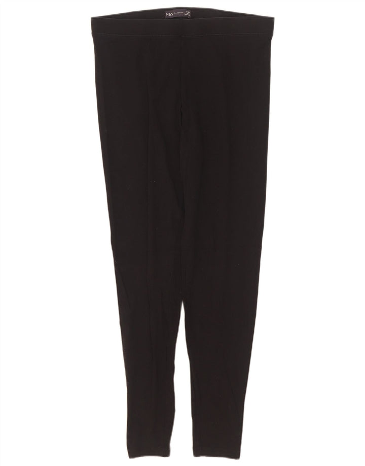 Marks & Spencer Leggings para mujer Reino Unido 12 Mediano Algodón negro