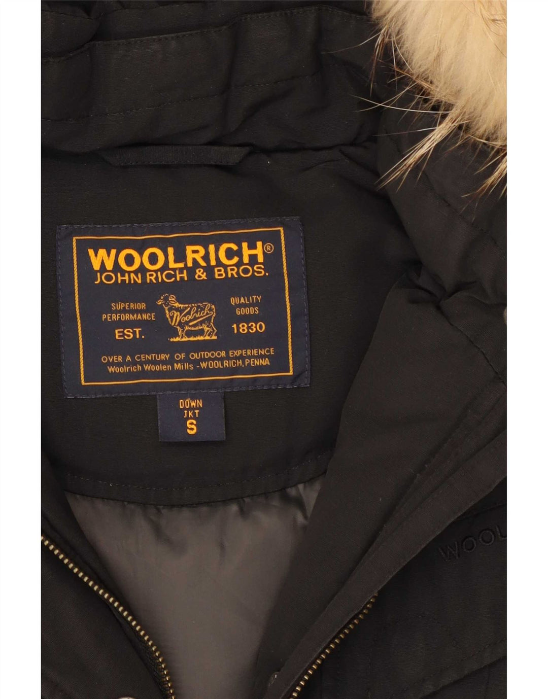 Woolrich Chaqueta acolchada con capucha para mujer UK 10 Small Black