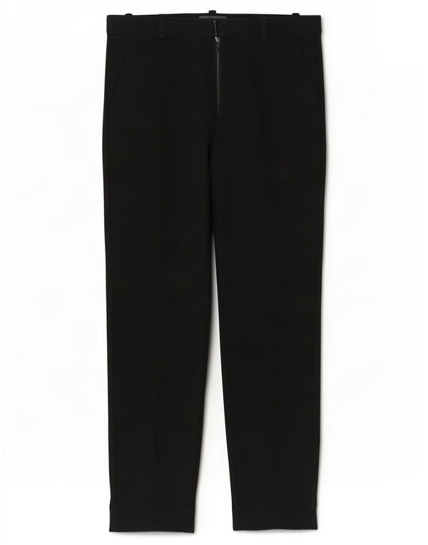 Zara Pantalón chino cónico para mujer EU 38 Small W28 L26 Algodón negro