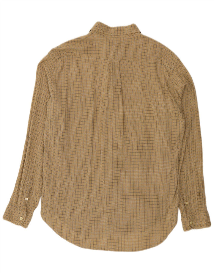 Camisa Calvin Klein para hombre de algodón a cuadros beige grande