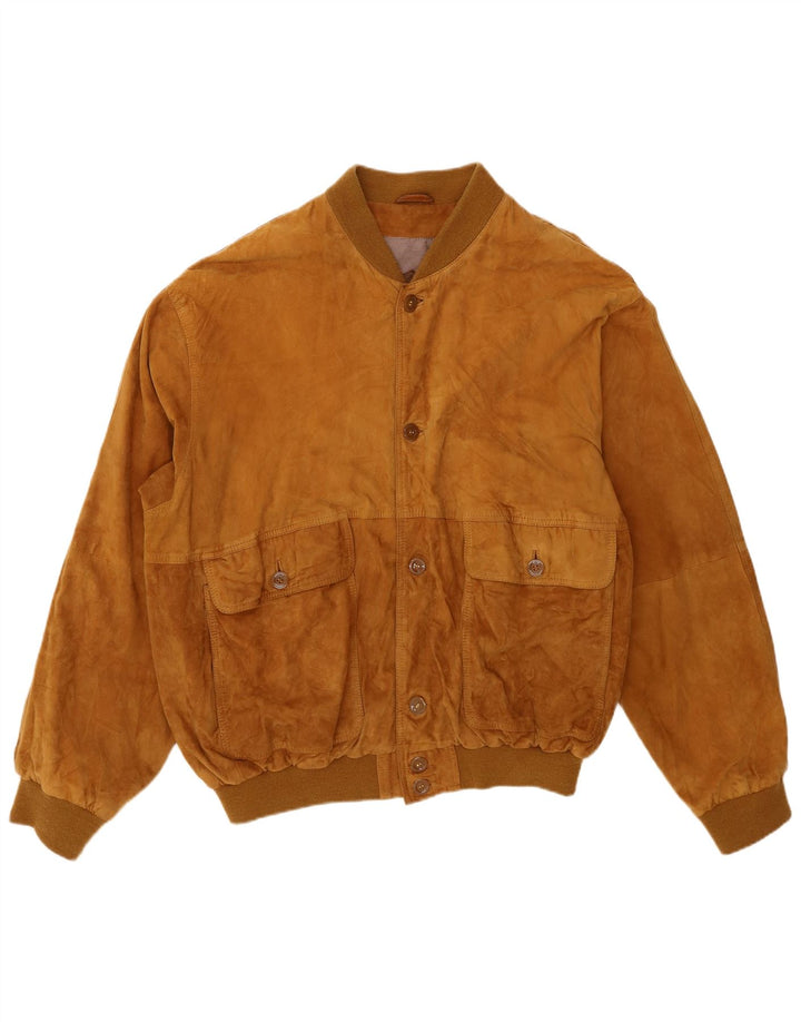 Vintage hombres ante bomber chaqueta IT 58 4XL marrón