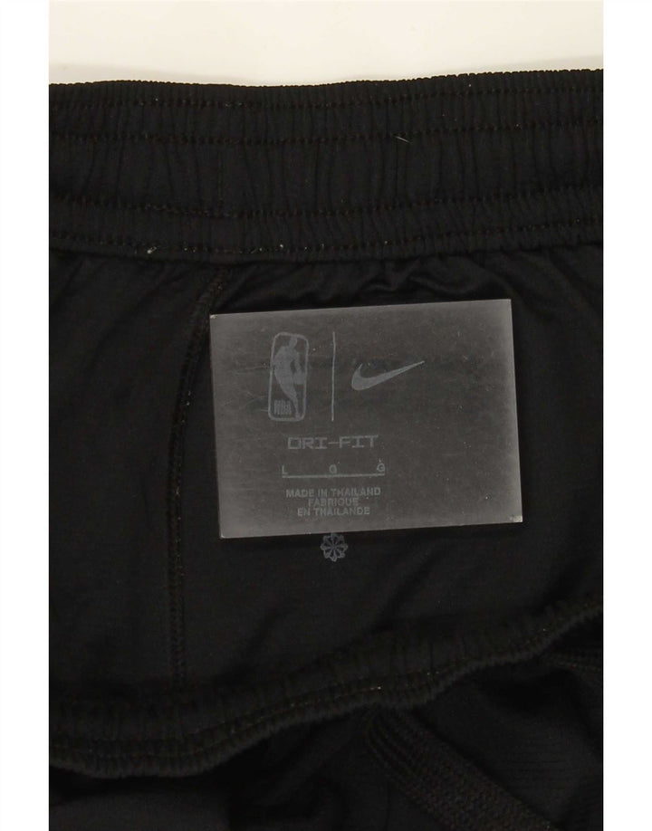 Nike Brooklyn Nets - Pantalones cortos deportivos para hombre, talla grande, color negro, a rayas