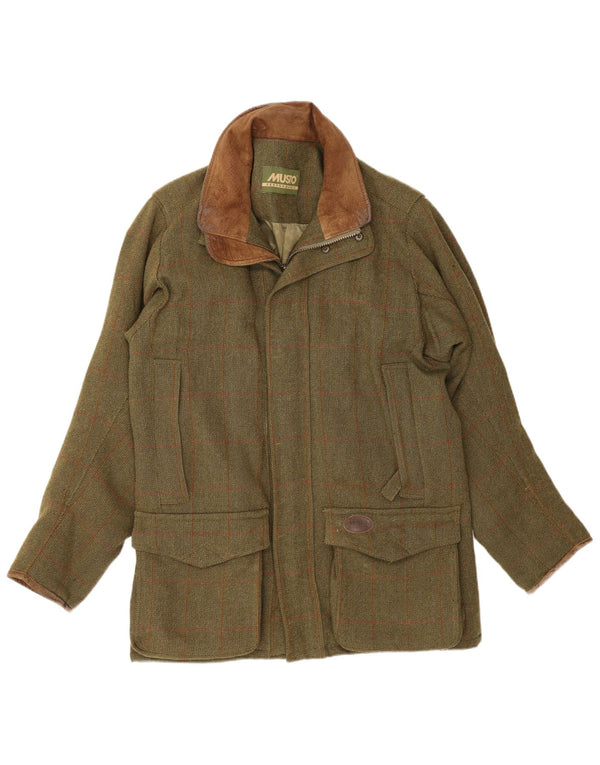 Musto Chaqueta utilitaria Performance para hombre UK 38 Medium Khaki Check Lana nueva