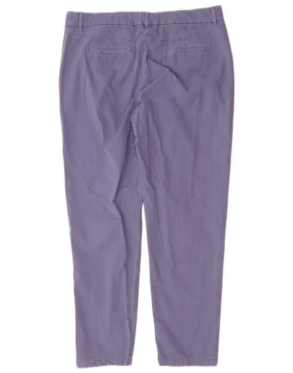 Marks & Spencer Pantalones chinos ajustados para mujer UK 14 Large W34 L29 Algodón azul