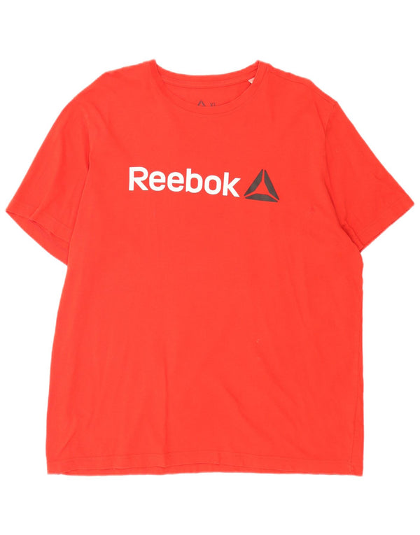 Reebok Camiseta gráfica para hombre Top XL Algodón rojo