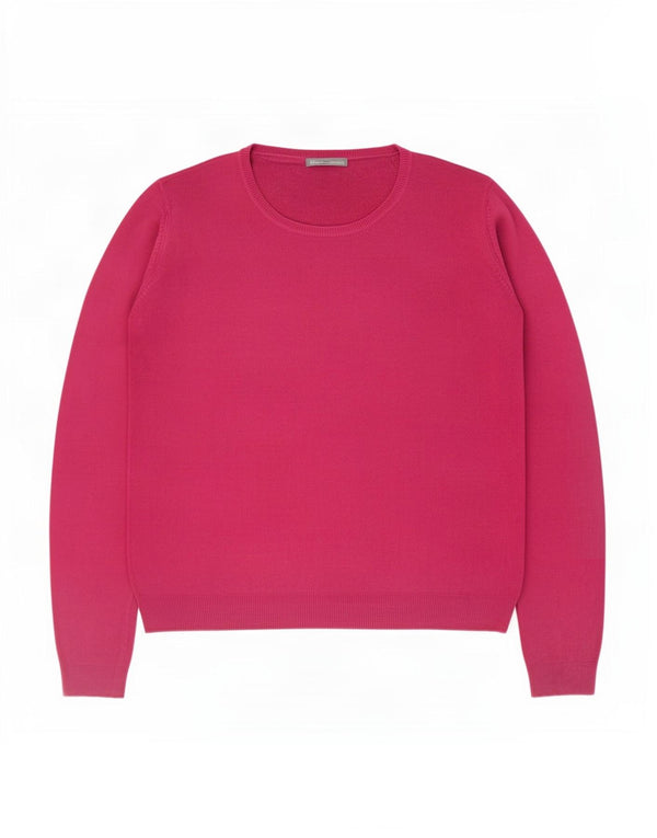 Marks & Spencer Womens Oversized Crew Neck Jumper Sweater UK 16 Large Pink