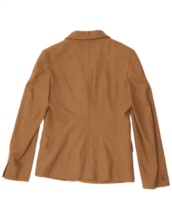 Vintage mujer 3 botones Blazer chaqueta IT 46 marrón grande