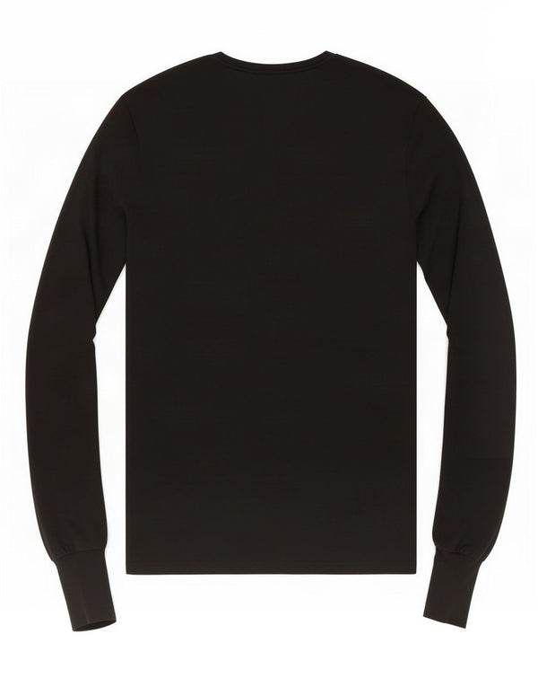 Zara Mujer Blusa Manga Larga Top UK 42 Medio Negro Poliéster