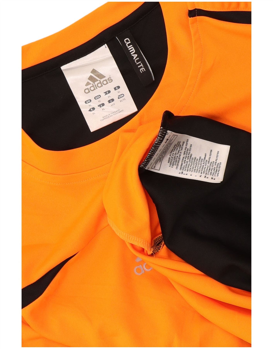 Adidas Hombre Climalite Chaleco Top XL Naranja Colorblock Poliéster