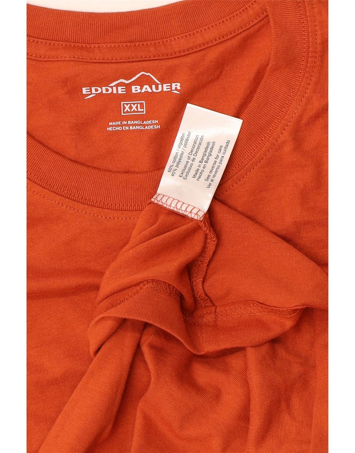 EDDIE BAUER Camiseta para hombre Top 2XL Naranja Algodón