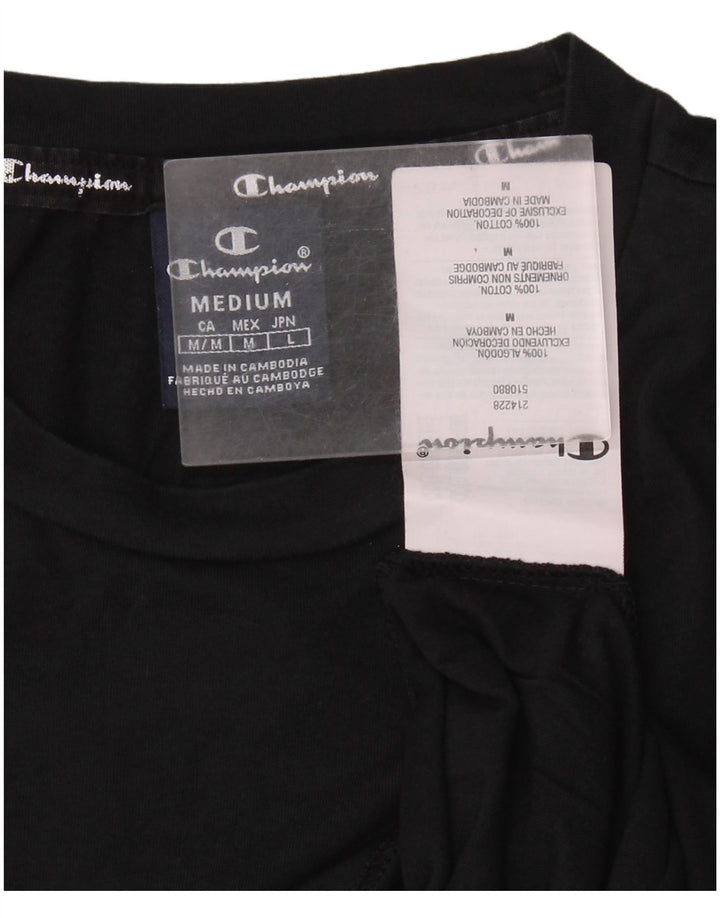 Champion Camiseta gráfica para hombre Top Medium Black Cotton