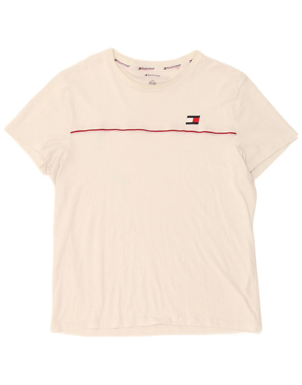 Tommy Hilfiger - Camiseta para hombre, talla grande, algodón blanco