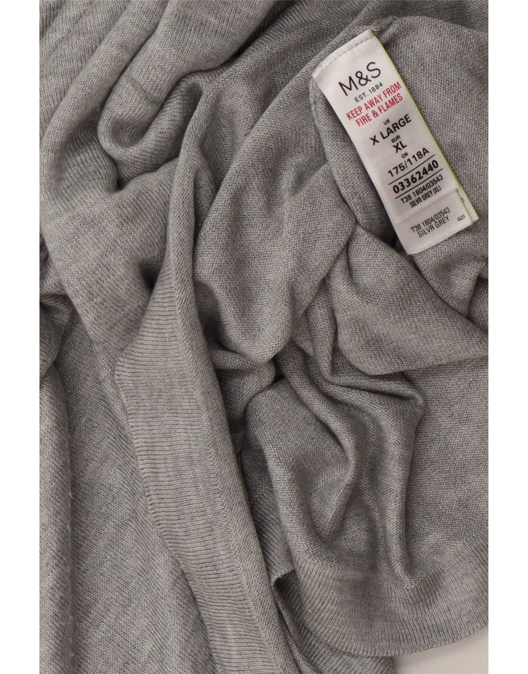 Marks & Spencer Jersey extragrande con cuello en V para mujer UK 40 XL Gris