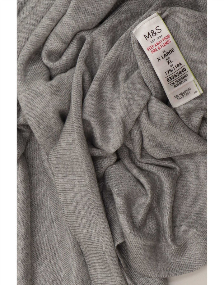 Marks & Spencer Jersey extragrande con cuello en V para mujer UK 40 XL Gris