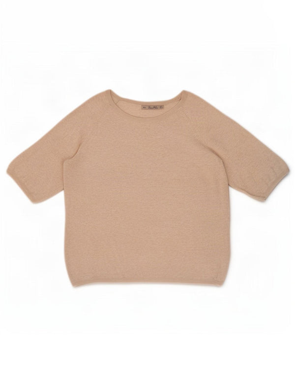 Zara Mujer Blusa Extragrande Top UK 10 Small Beige