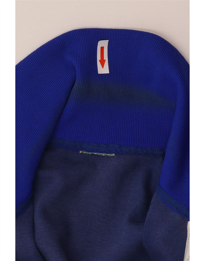 Vintage hombres chándal top chaqueta grande azul