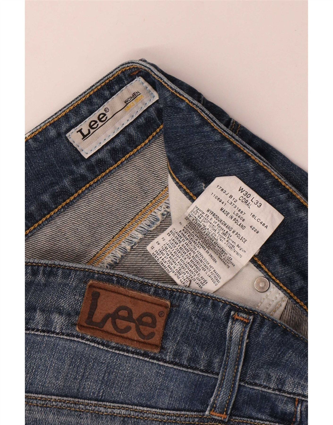 Vaqueros Lee Coral Bootcut para mujer W30 L33 Algodón azul