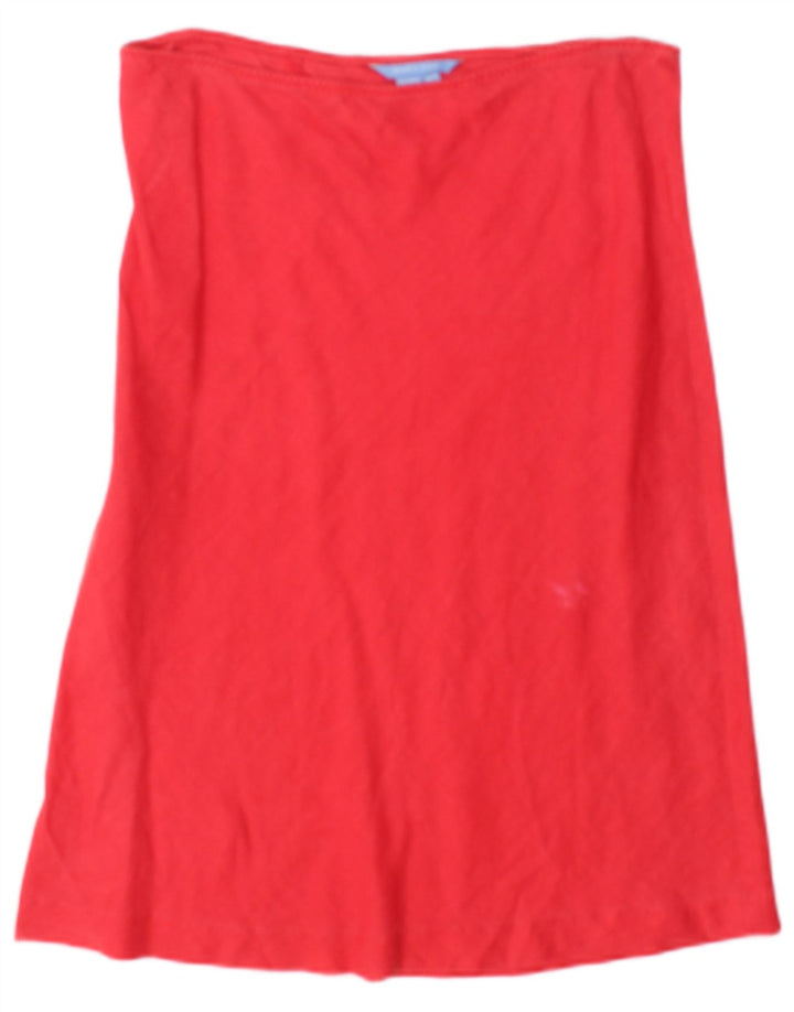 Zara Falda Acampanada Mediana W28 Ramio Rojo
