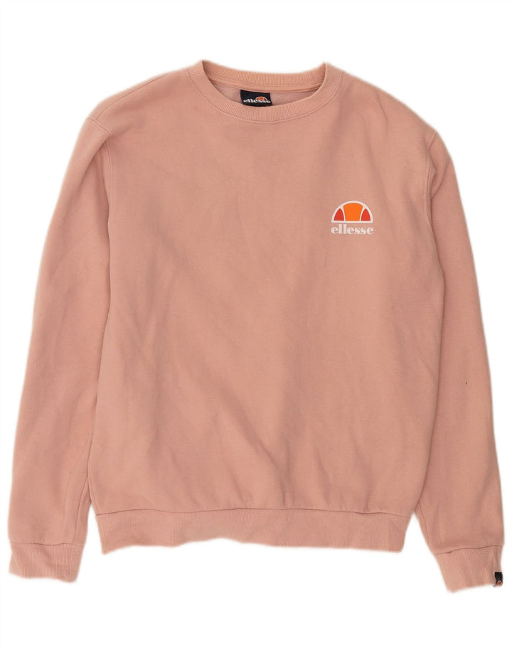 Ellesse - Sudadera extragrande para mujer, talla 10, algodón rosa pequeño