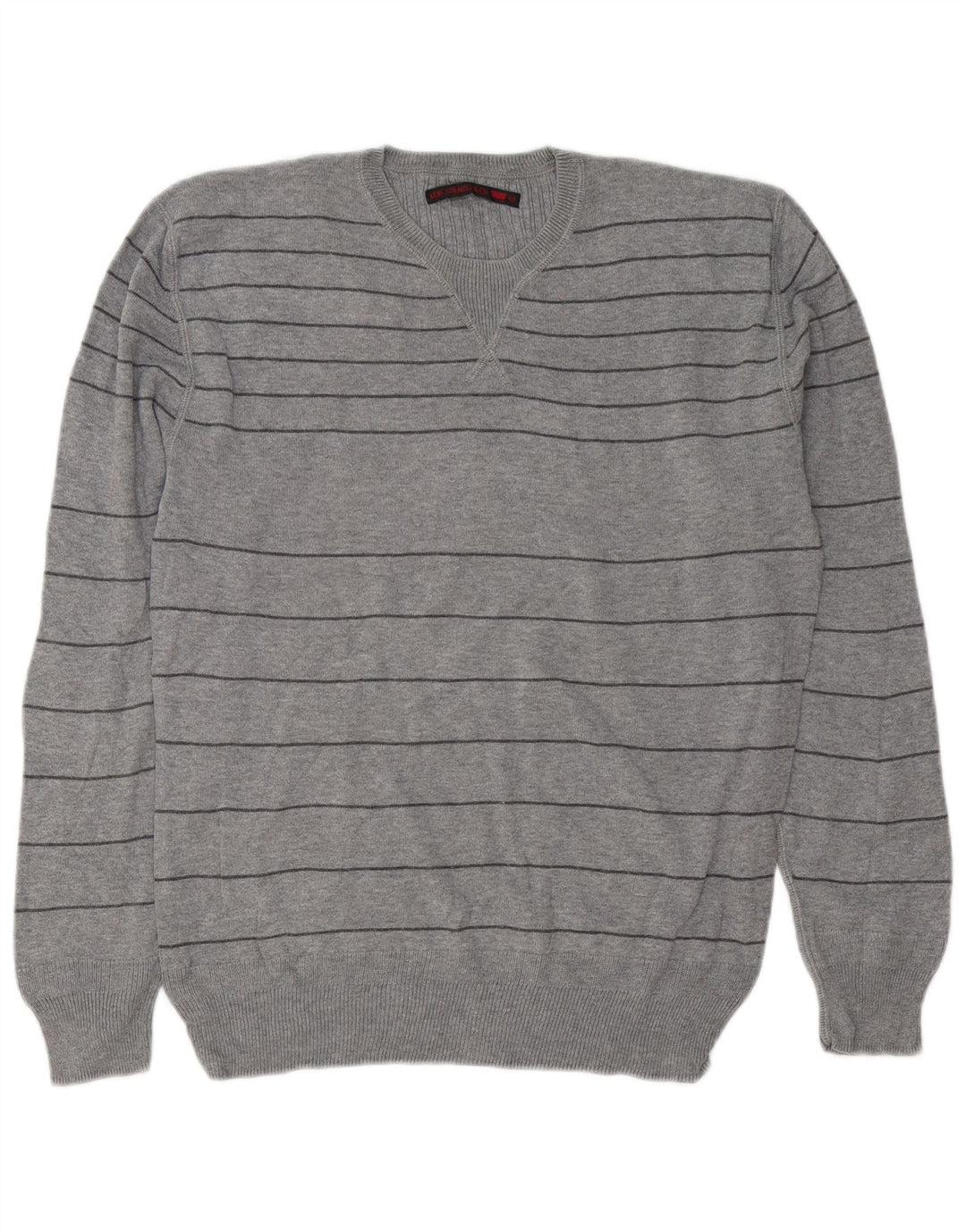 Levi's Hombre Jersey Con Cuello Redondo De Algodón A Rayas Gris Medio
