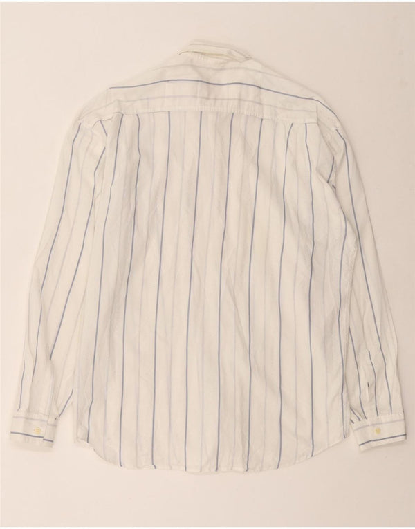 VINTAGE Mens Shirt Large White Striped