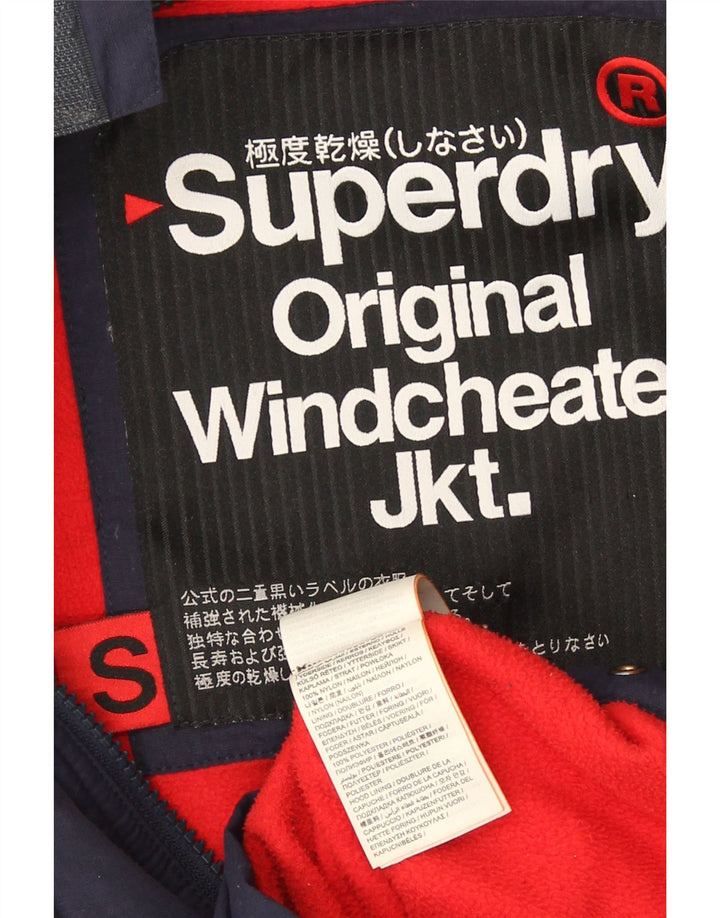 Superdry Chaqueta Cortavientos Gráfica para Hombre UK 36 Small Azul Marino