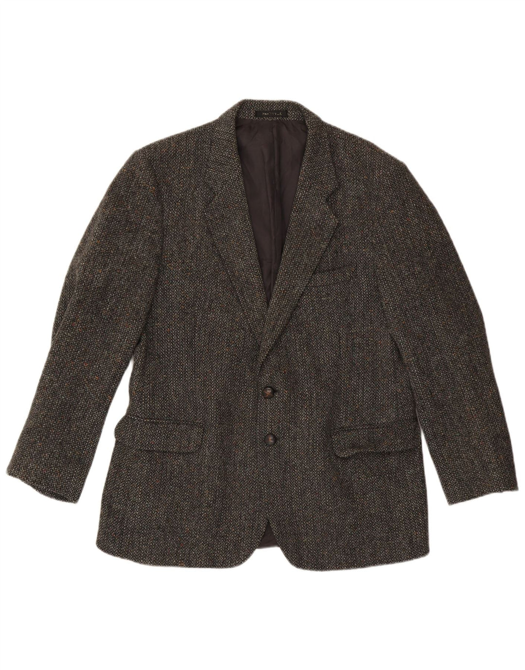 Harris Tweed Chaqueta tipo blazer de 2 botones para hombre UK 42 XL Lana moteada gris