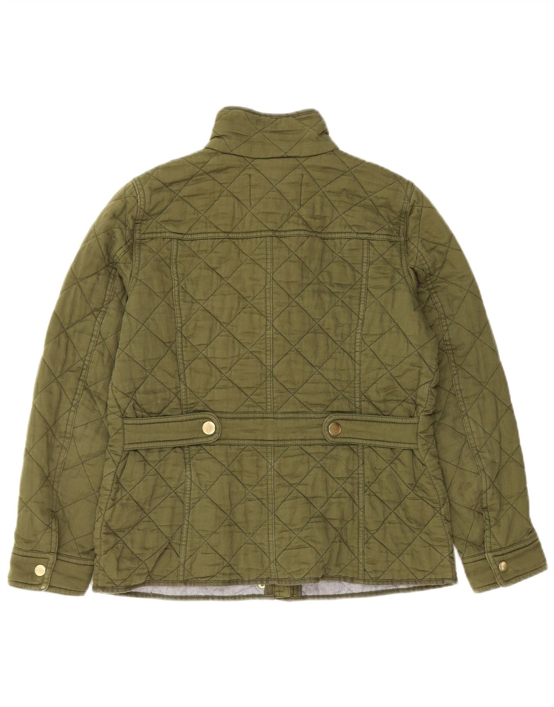 J. CREW Chaqueta acolchada para mujer UK 10 Small Khaki Cotton