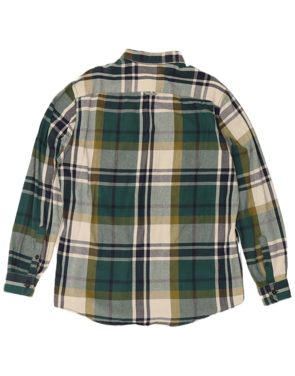 Jim Spencer Camisa para hombre Talla 43/44 XL Algodón a cuadros verde