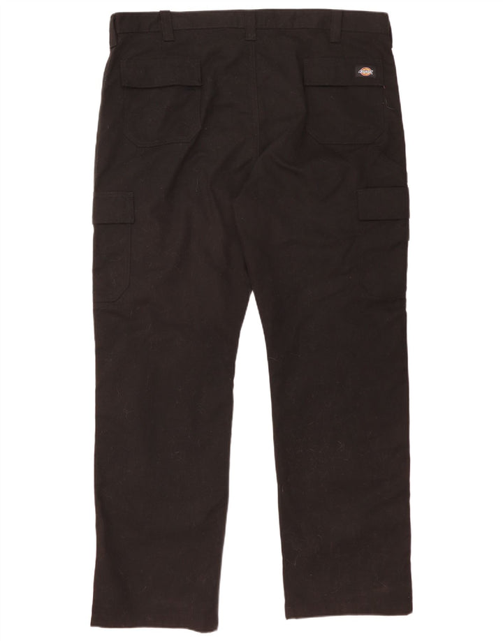 Dickies Pantalones cargo rectos para hombre W40 L32 Poliéster negro