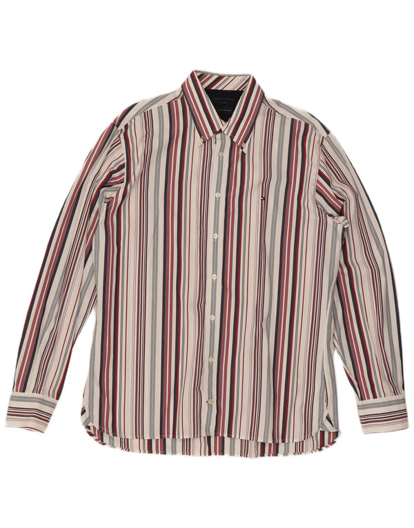 Camisa Tommy Hilfiger Hombre Grande Algodón A Rayas Multicolor