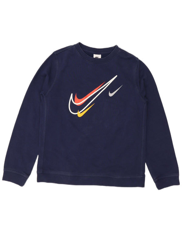 Nike Sudadera gráfica para niños 13-14 años XL Azul Marino Algodón
