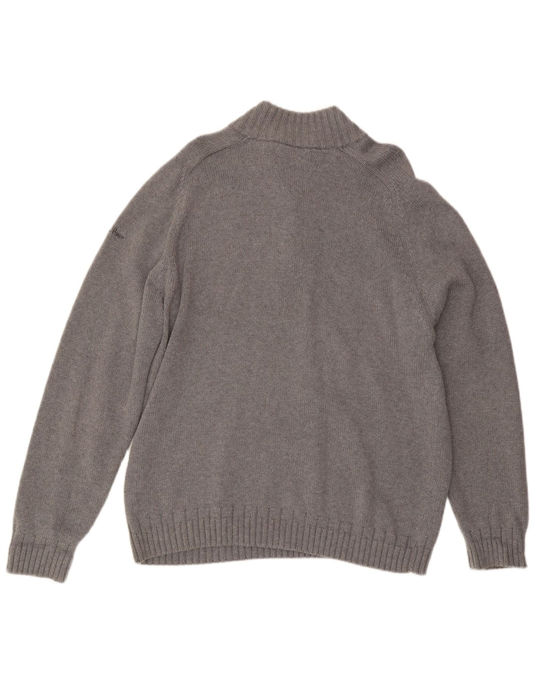 JAMES PRINGLE Suéter tipo jersey con cuello y botones para hombre Algodón gris grande