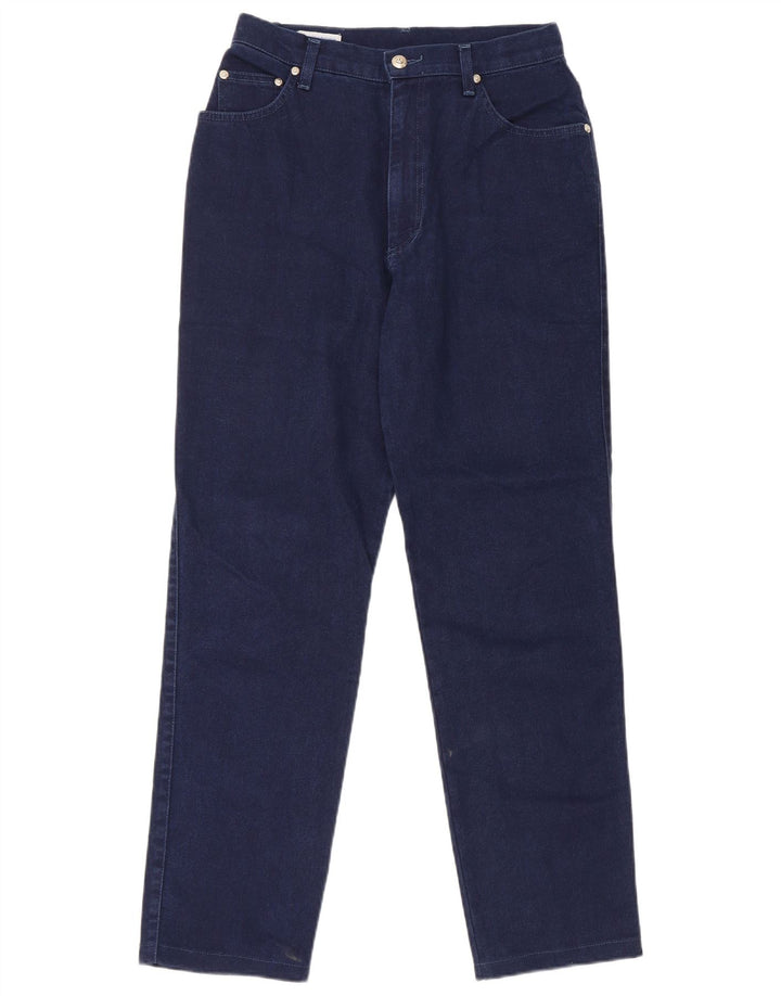 Belfe & Jeans rectos de talle alto para mujer IT 44 Medium W28 L29 Azul marino