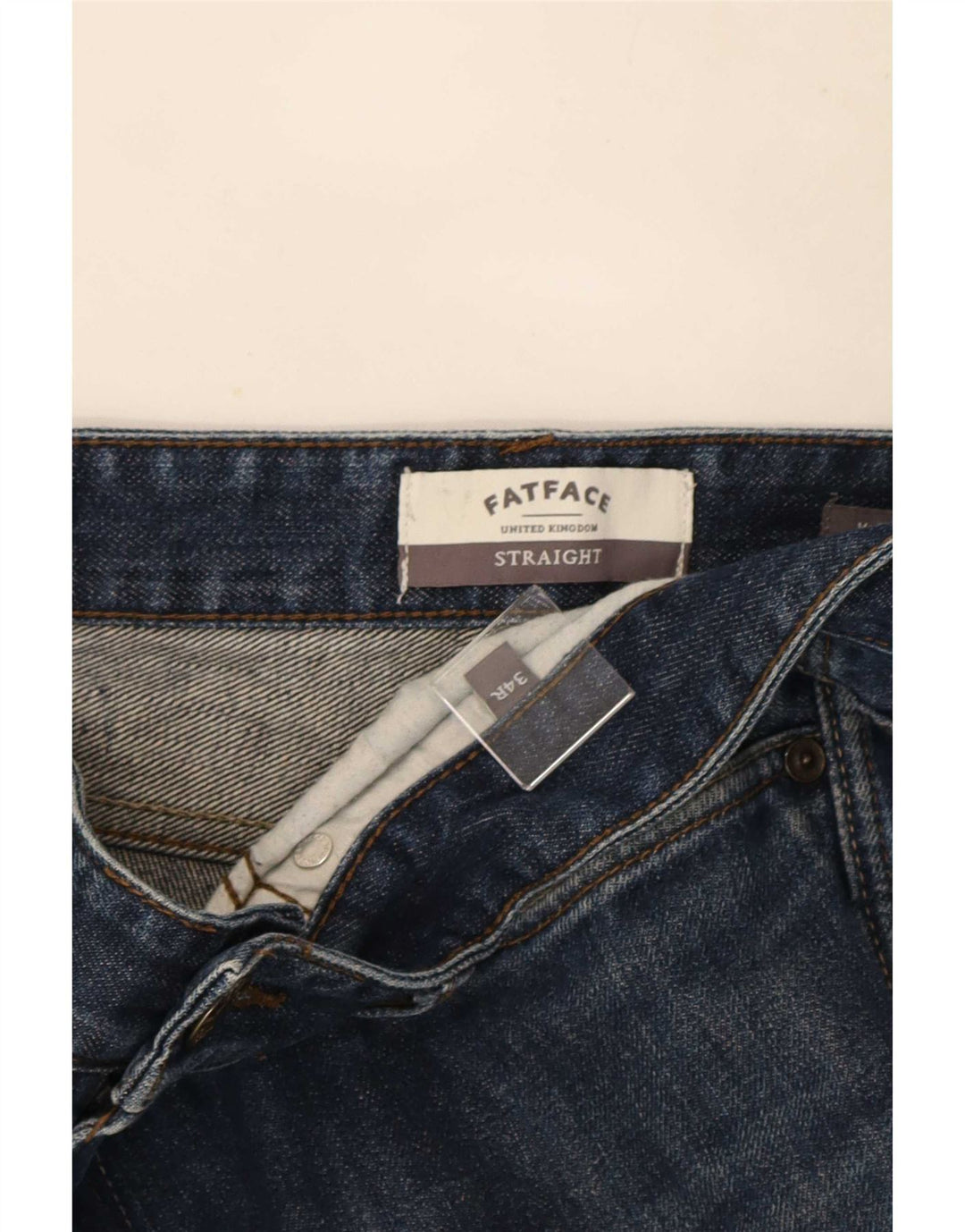 Vaqueros rectos para hombre Fat Face W34 L30 Algodón azul