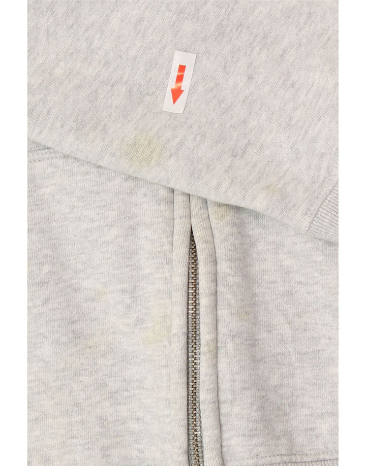 Gap Mujer Graphic Zip Sudadera Con Capucha Suéter Grande Gris Algodón