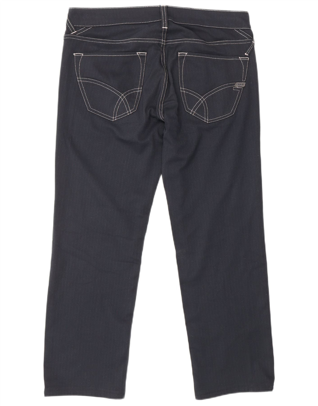 Pantalón Casual Recto Mujer GAS W32 L26 Poliéster Azul Marino