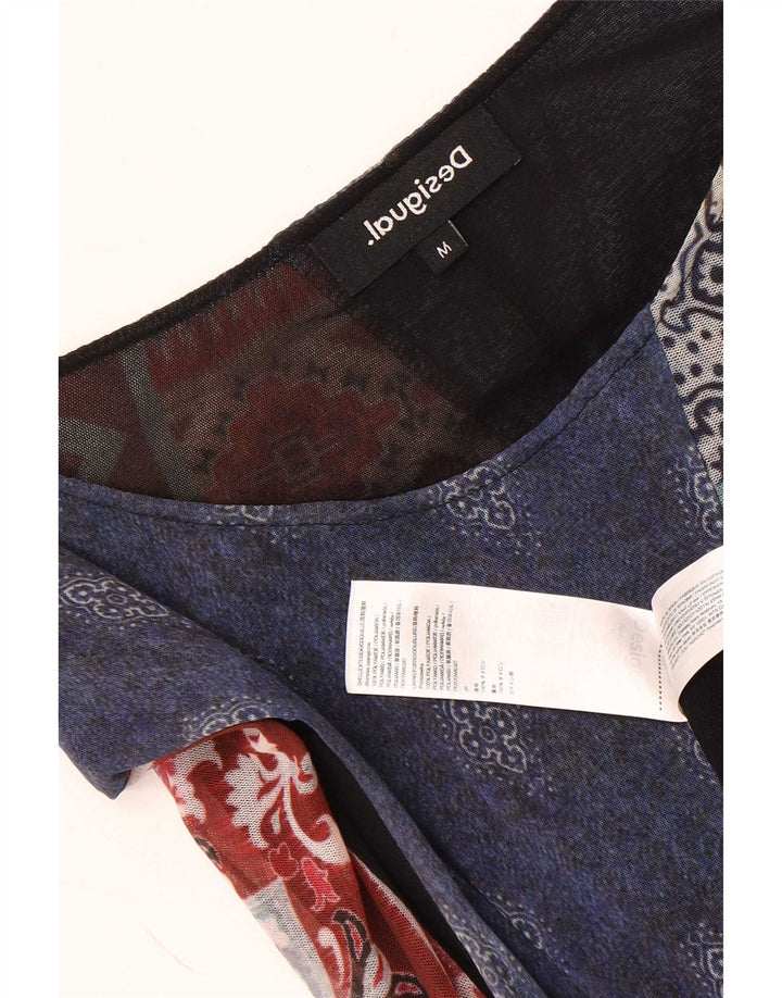 Desigual Vestido Asimétrico para Mujer Reino Unido 40 Mediano Paisley Multicolor