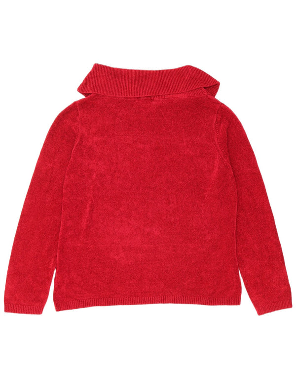 Marks & Spencer Jersey con cuello vuelto para mujer UK 40 XL Viscosa roja