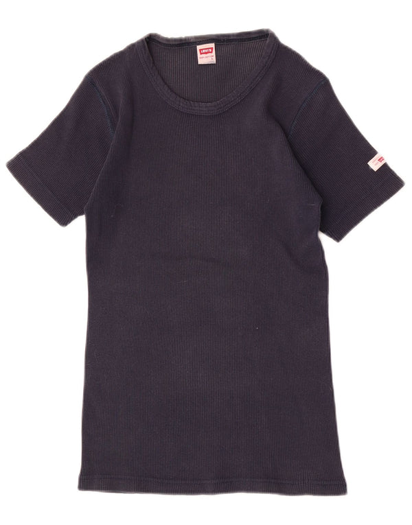 Levi's Camiseta para mujer Top UK 44 Large Azul marino Algodón