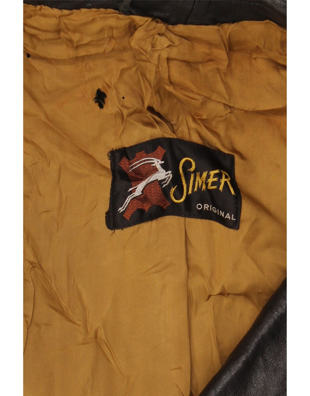 VINTAGE Chaqueta de cuero de doble pecho para mujer Reino Unido 12 Negro medio