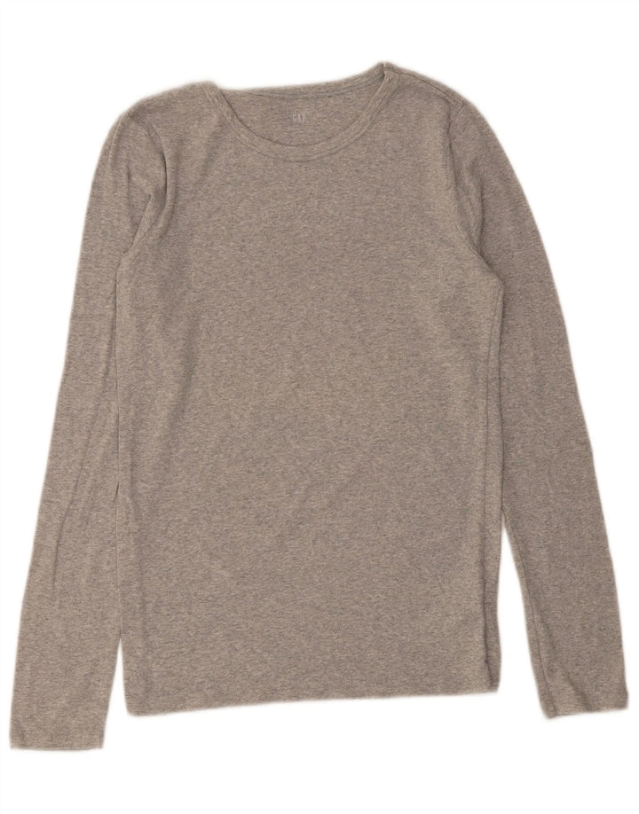 Gap Mujer Top Manga Larga UK 42 Algodón Gris Medio