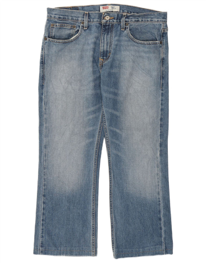 Levi's Hombre 507 Slim Bootcut Jeans W34 L26 Algodón Azul
