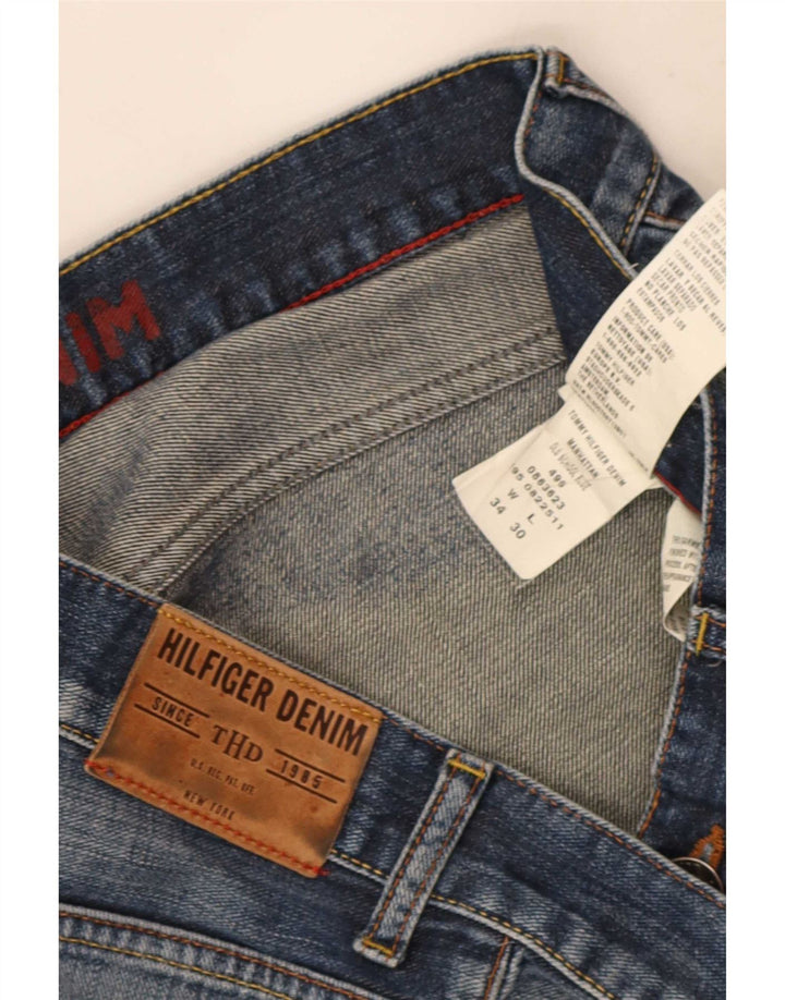 Tommy Hilfiger Jeans rectos recortados para hombre W34 L26 Azul