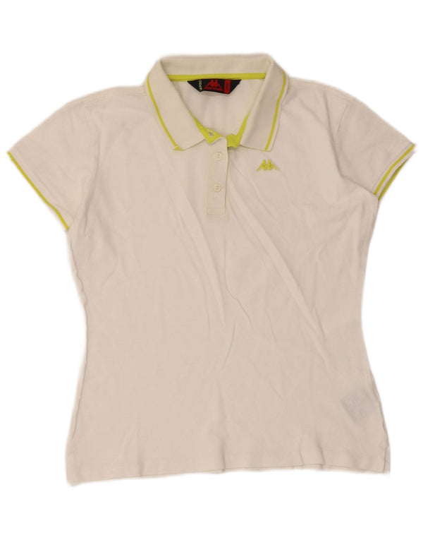 Kappa Polo para mujer UK 44 Grande Algodón blanco