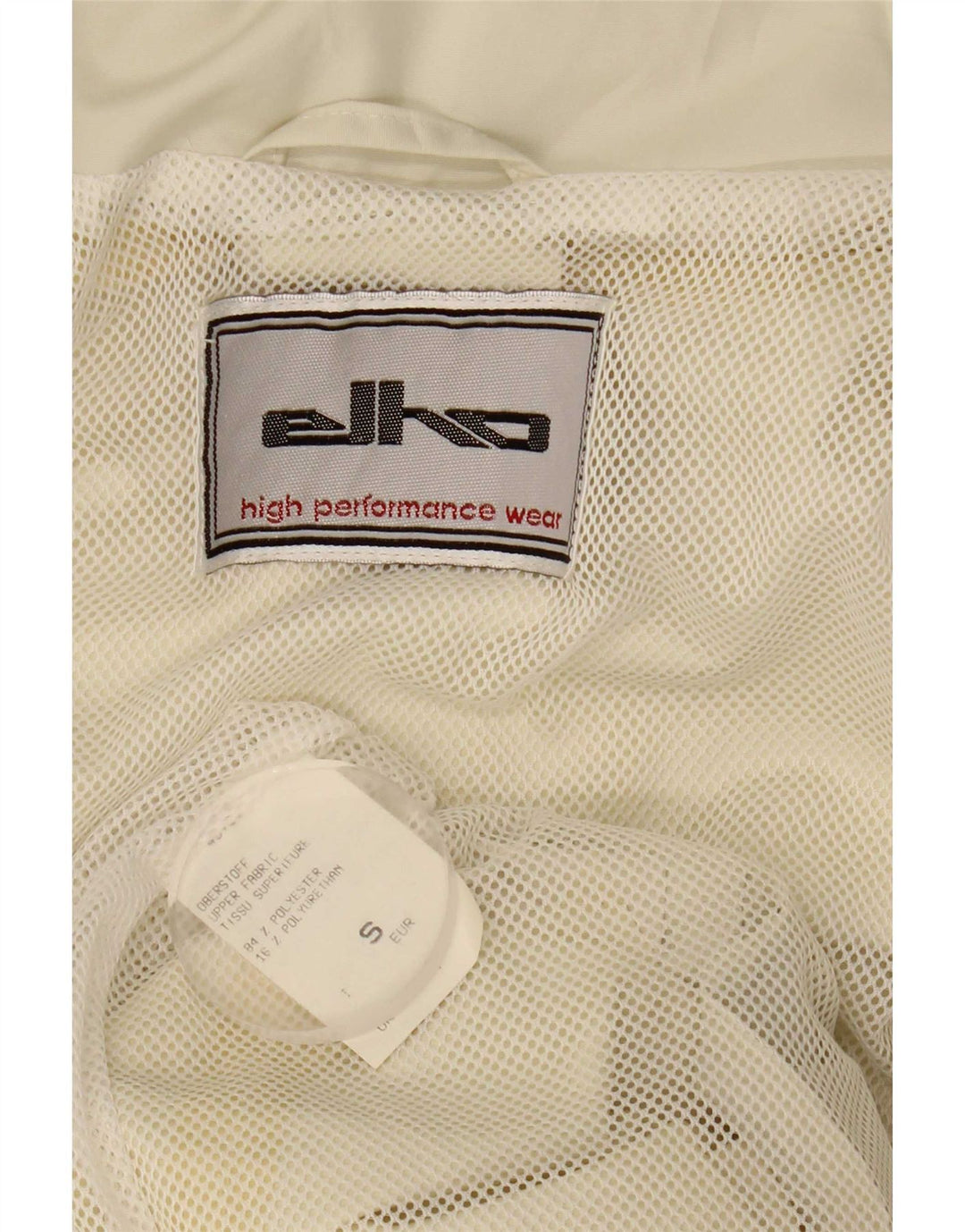 Elho Chaqueta impermeable holgada con capucha para hombre UK 36 Small Poliéster blanco